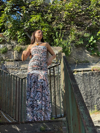 Kayla Dress Micro Tulle Stampa Abstract
