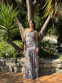 Kayla Dress Micro Tulle Stampa Abstract