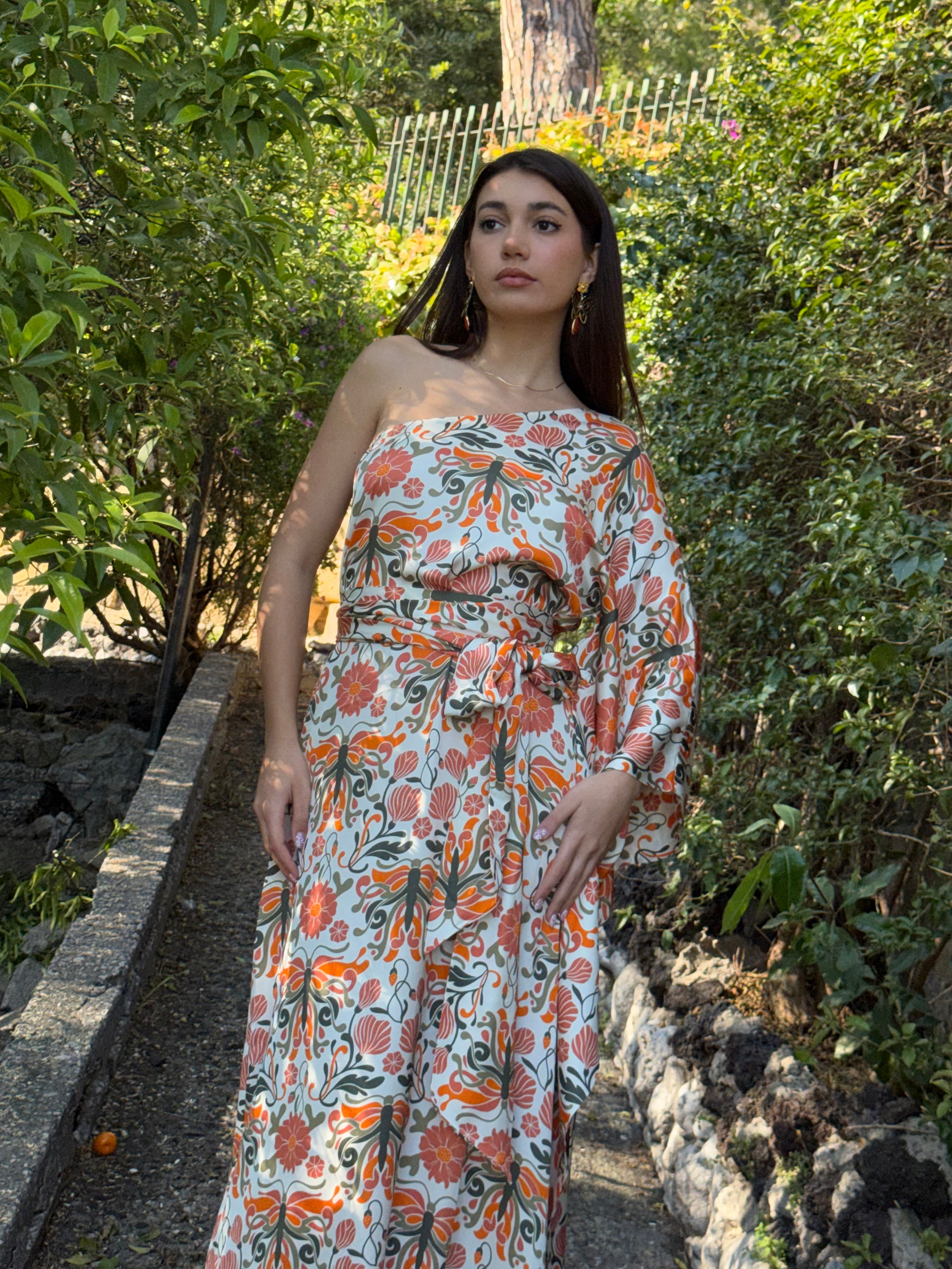 Minerva Kafta Dress Stampa Liberty