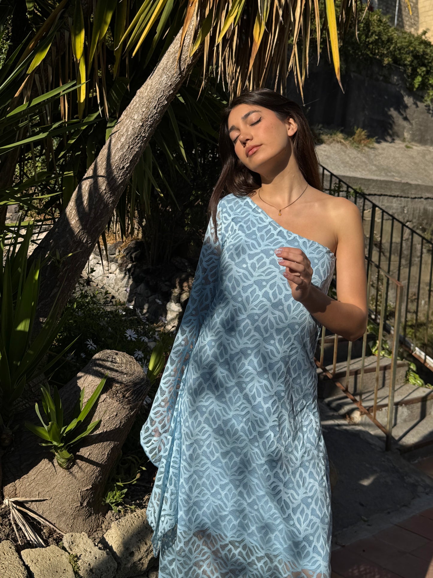 Medea Lace Dress Light Blue
