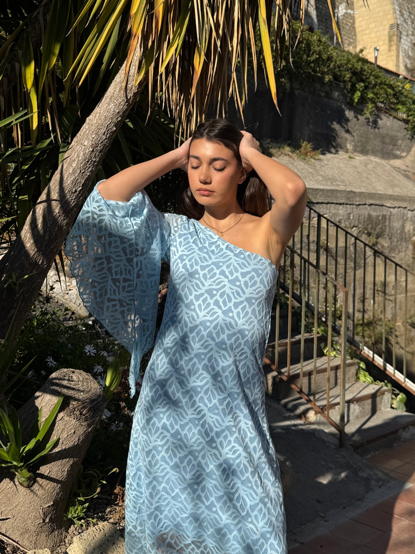 Medea Lace Dress Light Blue