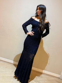 Siren Lace Dress Blue