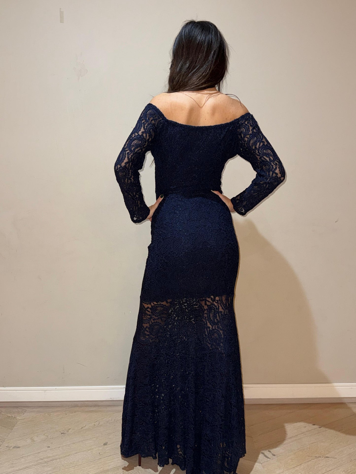 Siren Lace Dress Blue